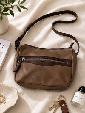 Brown Leather Crossbody‎ Bag
